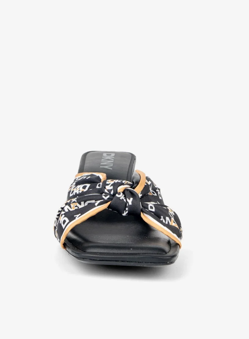 DKNY  Jolaine Twist Logo Scarf Polyester Heeled Sandals for Women | Best Price UAE